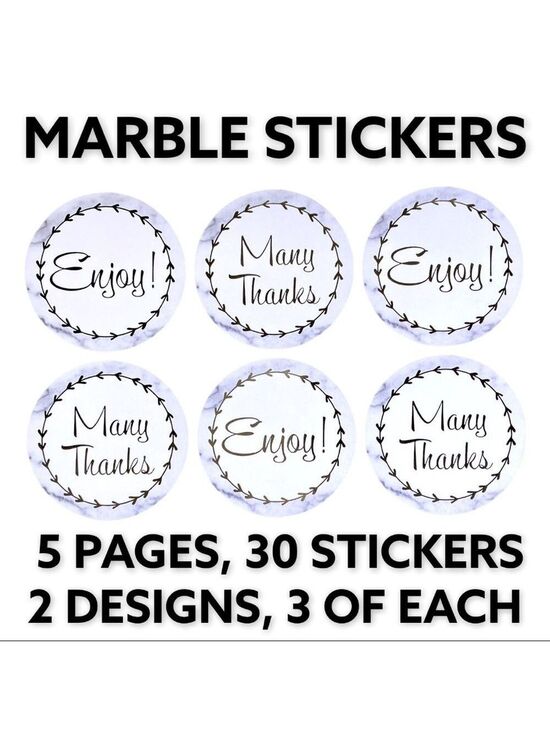 Other - 30 2.5” Marble Stickers ADD ON ONLY (PRICE IS FIRM
